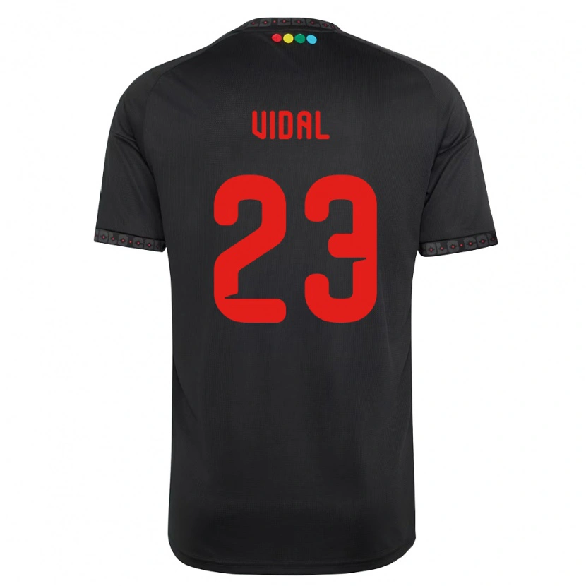 Danxen Kinderen Arturo Vidal #23 Zwart Rood Uitshirt Uittenue 2026/27 T-Shirt