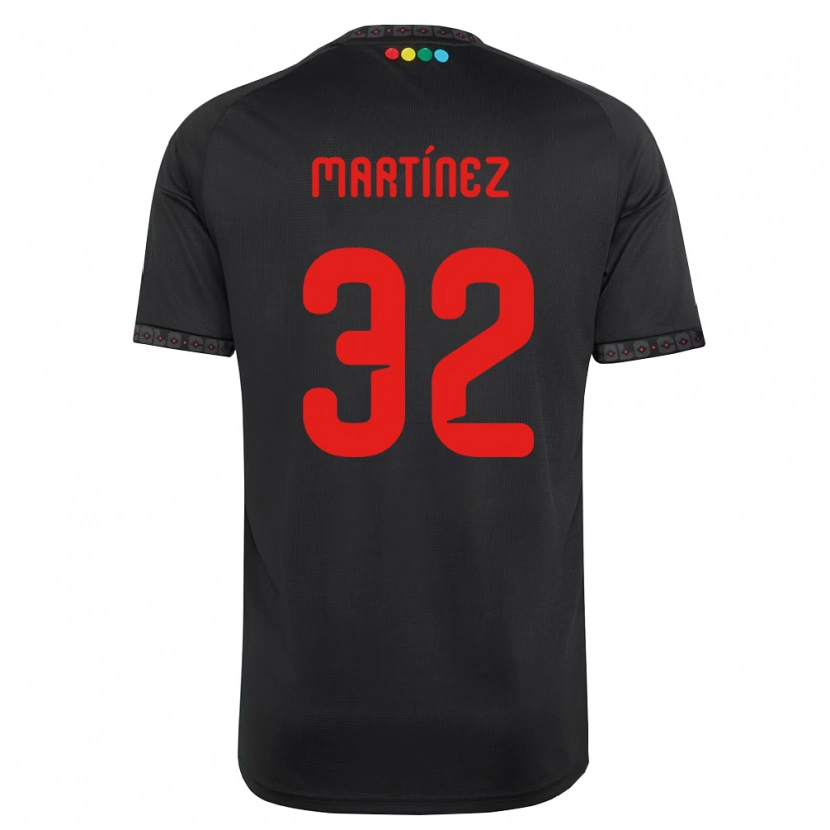 Danxen Kinderen Vicente Martínez #32 Zwart Rood Uitshirt Uittenue 2026/27 T-Shirt