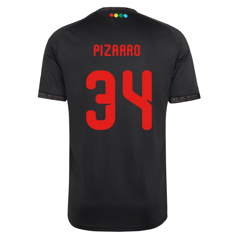 Danxen Kinderen Vicente Pizarro #34 Zwart Rood Uitshirt Uittenue 2026/27 T-Shirt