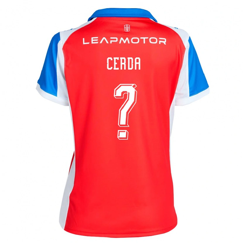 Danxen Kinderen Axel Cerda #0 Rood Blauw Uitshirt Uittenue 2026/27 T-Shirt