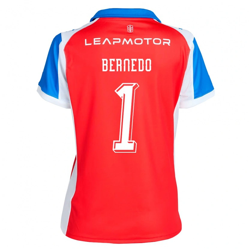 Danxen Kinderen Vicente Bernedo #1 Rood Blauw Uitshirt Uittenue 2026/27 T-Shirt