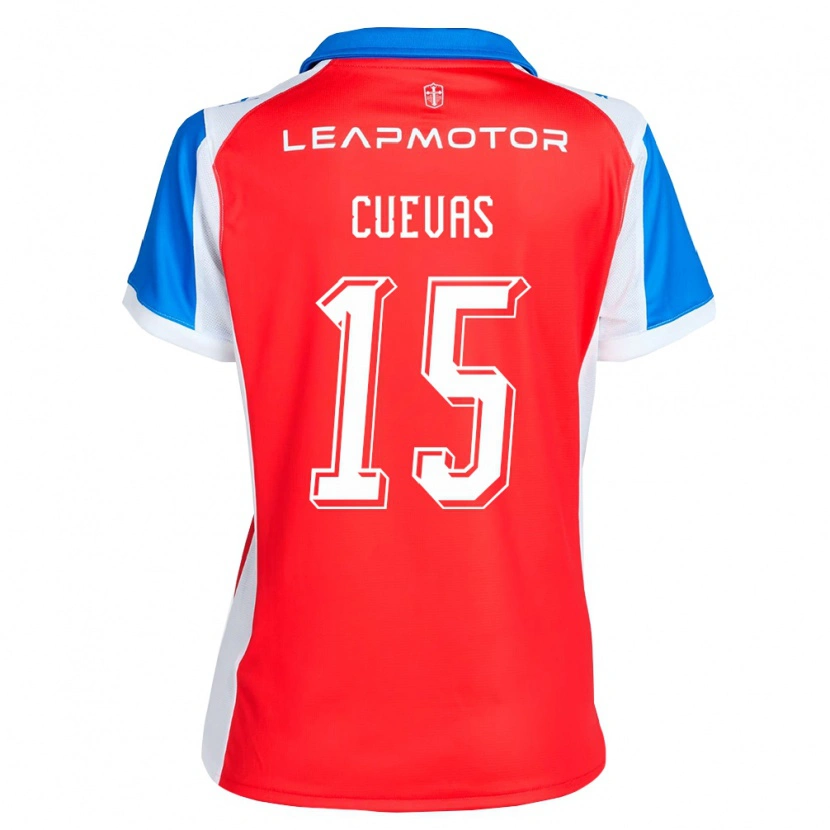Danxen Kinderen Cristian Cuevas #15 Rood Blauw Uitshirt Uittenue 2026/27 T-Shirt