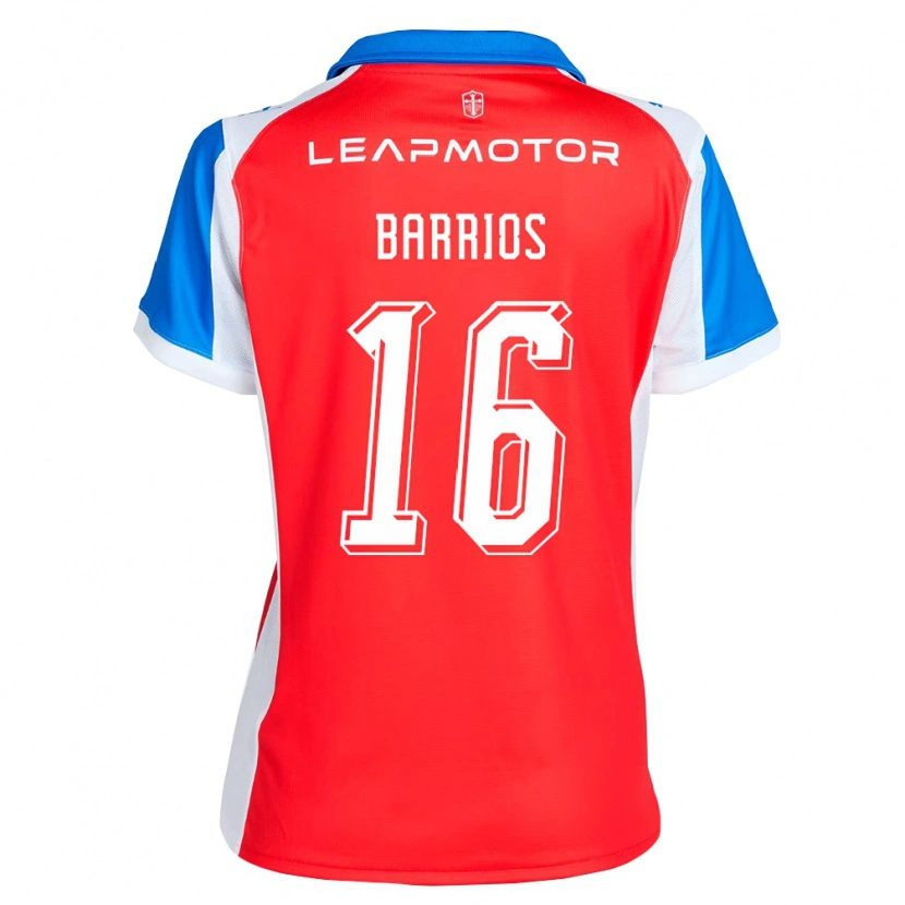 Danxen Kinderen Martín Barrios #16 Rood Blauw Uitshirt Uittenue 2026/27 T-Shirt