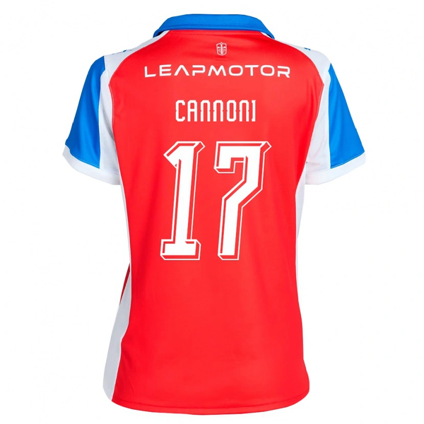 Danxen Kinderen Antonio Cannoni #17 Rood Blauw Uitshirt Uittenue 2026/27 T-Shirt