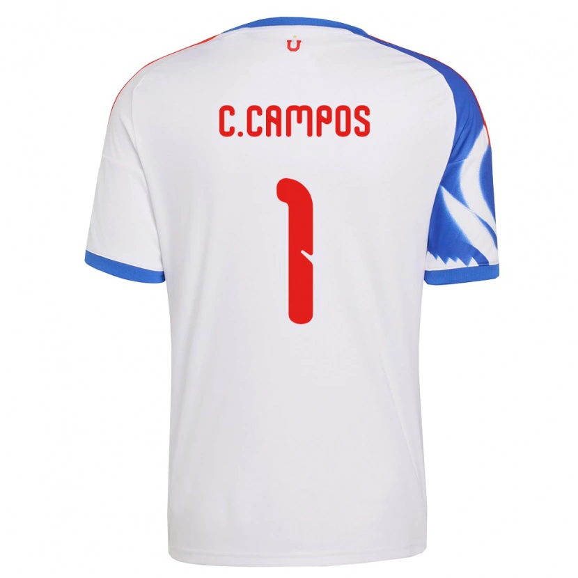 Danxen Kinderen Cristóbal Campos #1 Wit Marineblauw Uitshirt Uittenue 2026/27 T-Shirt