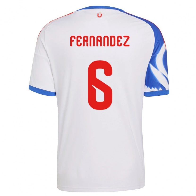 Danxen Kinderen Nicolás Fernández #6 Wit Marineblauw Uitshirt Uittenue 2026/27 T-Shirt