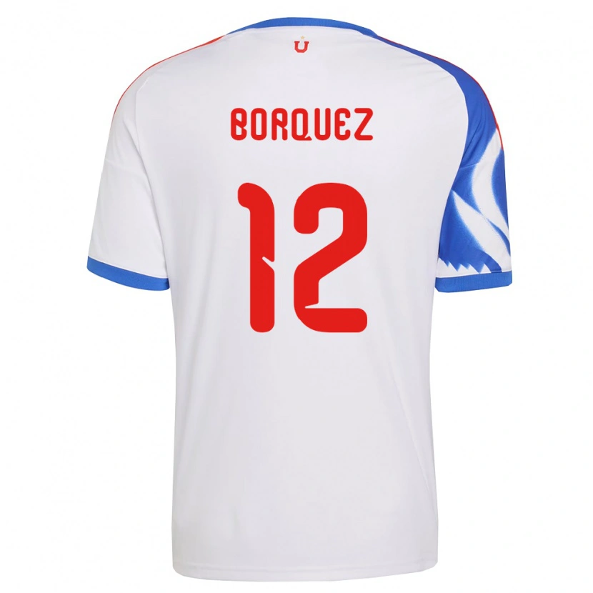 Danxen Kinderen Gabriela Bórquez #12 Wit Marineblauw Uitshirt Uittenue 2026/27 T-Shirt
