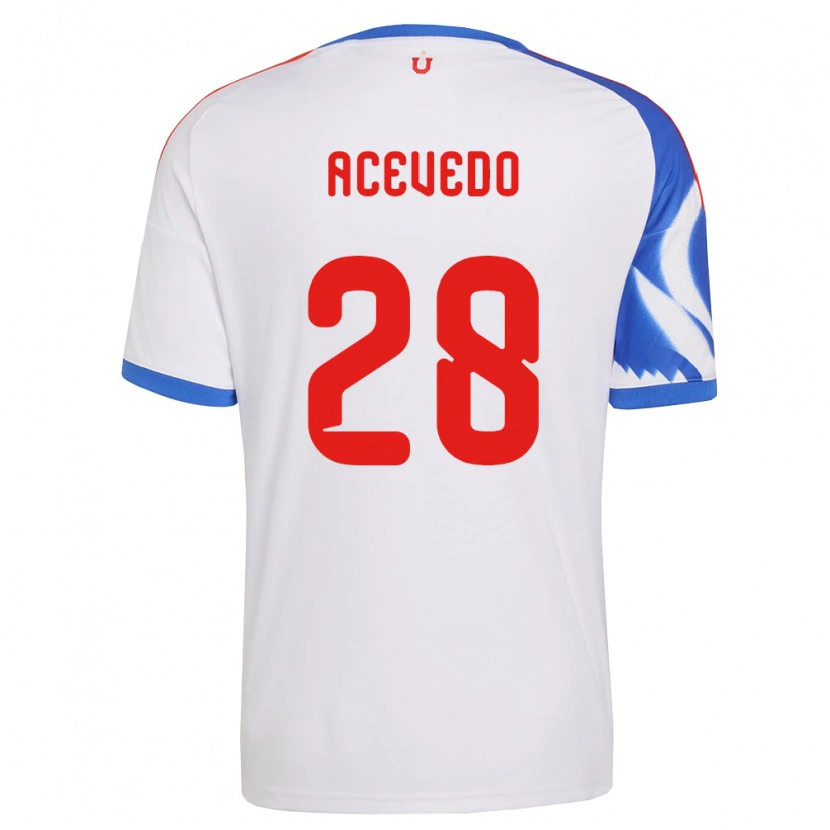 Danxen Kinderen Florencia Acevedo #28 Wit Marineblauw Uitshirt Uittenue 2026/27 T-Shirt