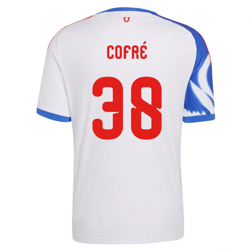 Danxen Kinderen Diego Cofré #38 Wit Marineblauw Uitshirt Uittenue 2026/27 T-Shirt
