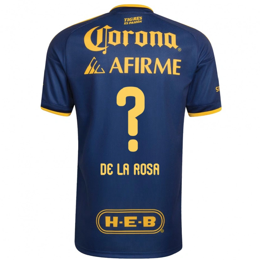 Danxen Kinderen Luis De La Rosa #0 Koninklijk Blauw Geel Uitshirt Uittenue 2026/27 T-Shirt