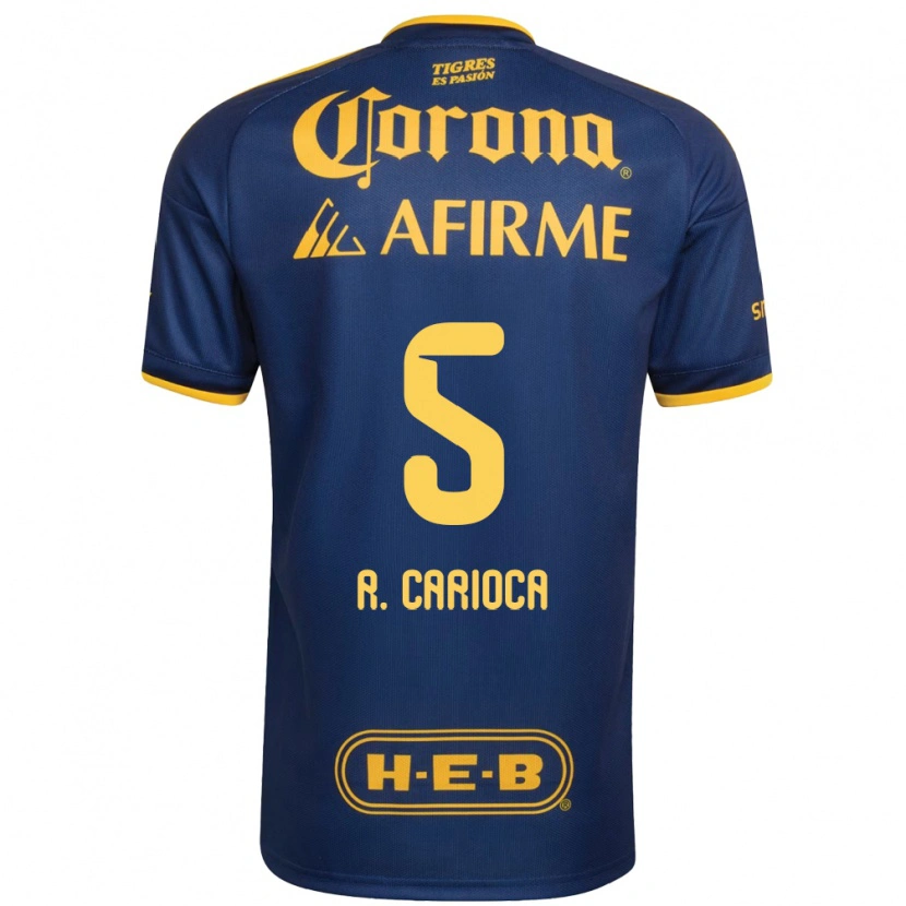 Danxen Kinderen Rafael Carioca #5 Koninklijk Blauw Geel Uitshirt Uittenue 2026/27 T-Shirt