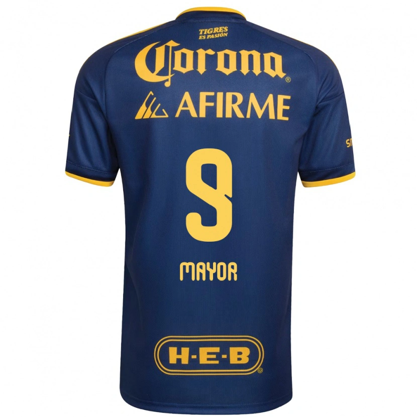 Danxen Kinderen Stephany Mayor #9 Koninklijk Blauw Geel Uitshirt Uittenue 2026/27 T-Shirt