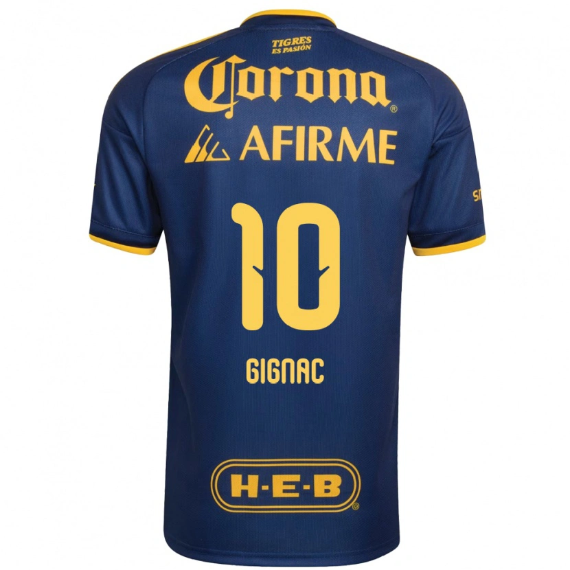 Danxen Kinderen Andre-Pierre Gignac #10 Koninklijk Blauw Geel Uitshirt Uittenue 2026/27 T-Shirt