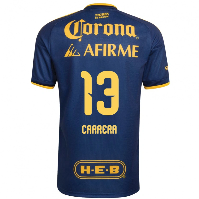 Danxen Kinderen Antonio Carrera #13 Koninklijk Blauw Geel Uitshirt Uittenue 2026/27 T-Shirt
