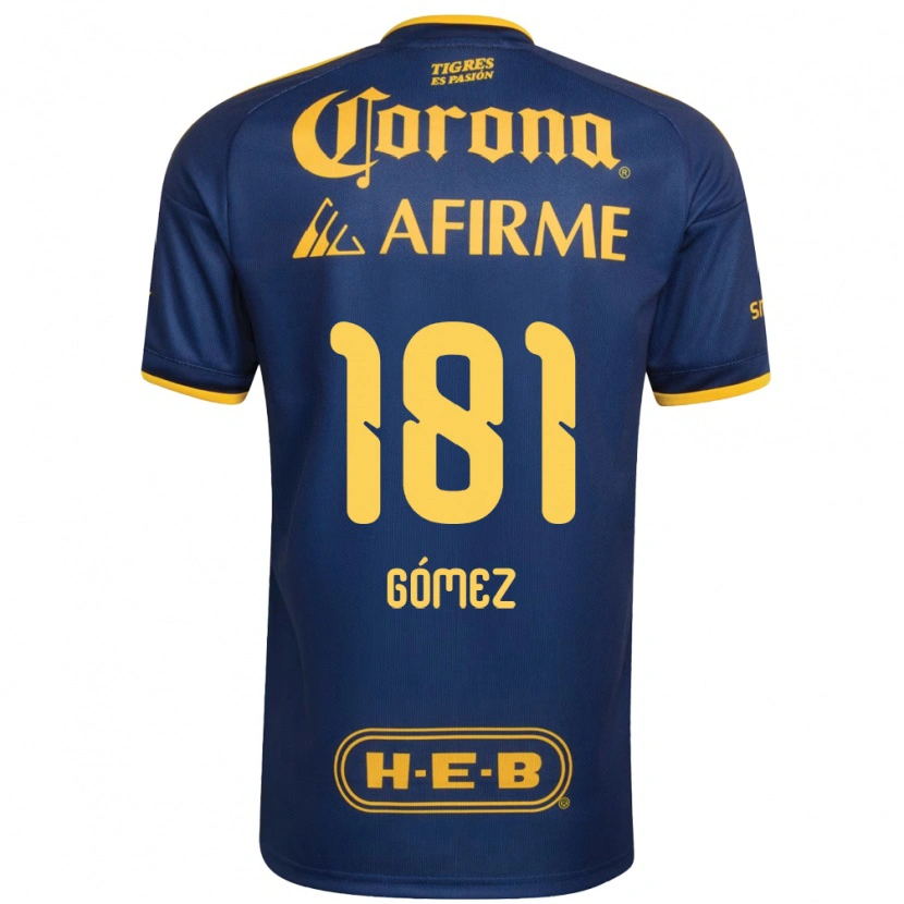 Danxen Kinderen Luis Gómez #181 Koninklijk Blauw Geel Uitshirt Uittenue 2026/27 T-Shirt