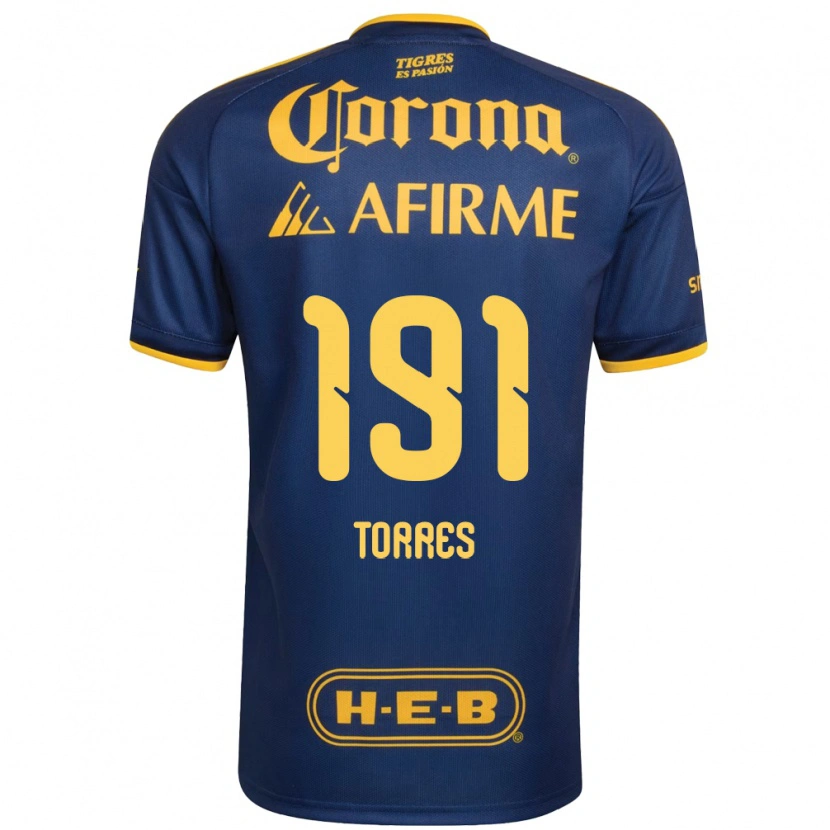 Danxen Kinderen Aldo Torres #191 Koninklijk Blauw Geel Uitshirt Uittenue 2026/27 T-Shirt