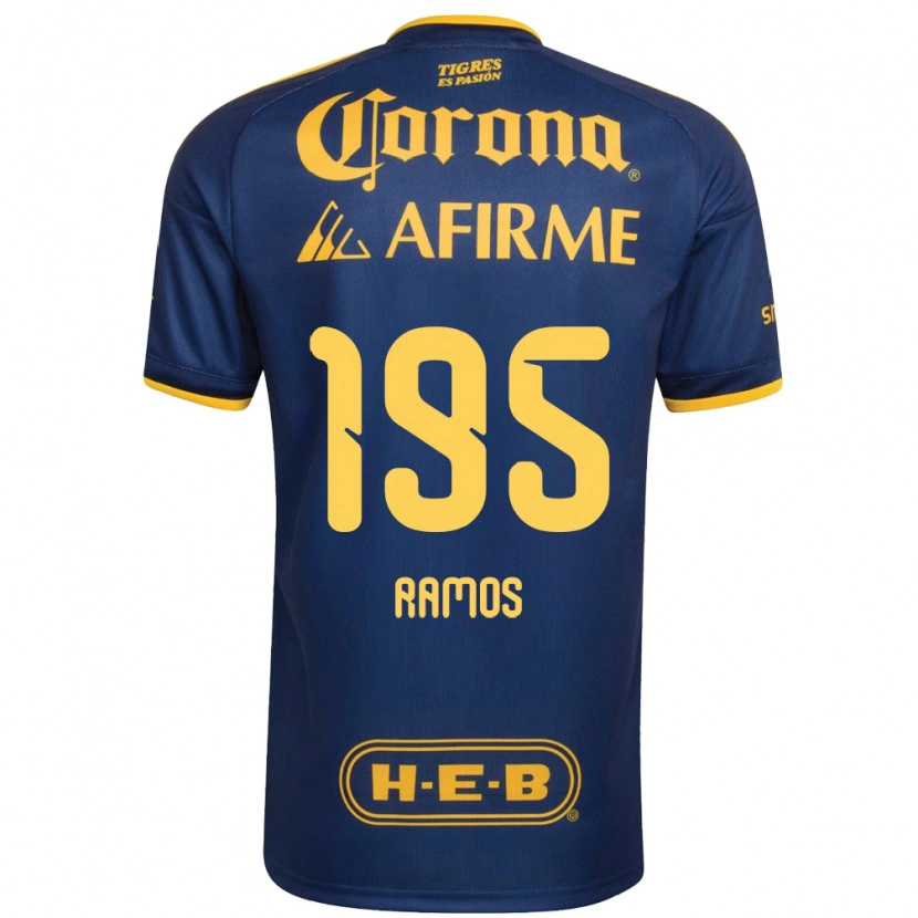 Danxen Kinderen Rodrigo Ramos #195 Koninklijk Blauw Geel Uitshirt Uittenue 2026/27 T-Shirt
