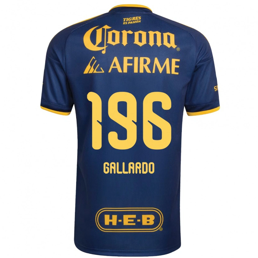 Danxen Kinderen Gael Gallardo #196 Koninklijk Blauw Geel Uitshirt Uittenue 2026/27 T-Shirt