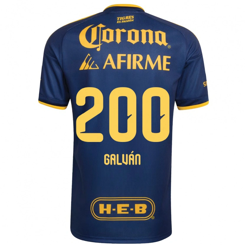 Danxen Kinderen Isaias Galván #200 Koninklijk Blauw Geel Uitshirt Uittenue 2026/27 T-Shirt