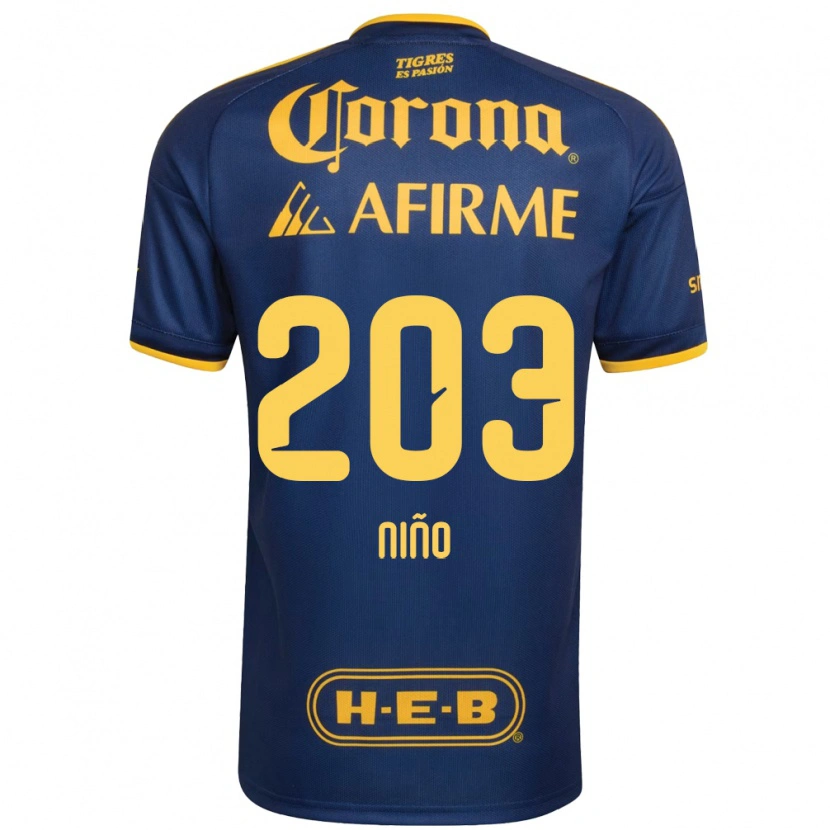Danxen Kinderen Fernando Niño #203 Koninklijk Blauw Geel Uitshirt Uittenue 2026/27 T-Shirt