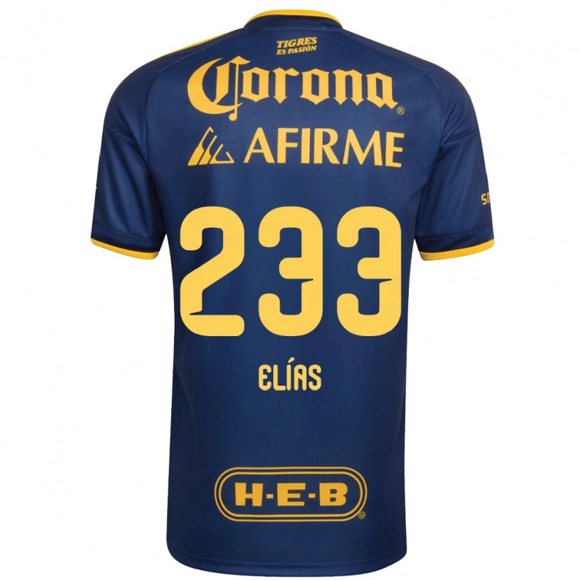Danxen Kinderen Bruno Elías #233 Koninklijk Blauw Geel Uitshirt Uittenue 2026/27 T-Shirt