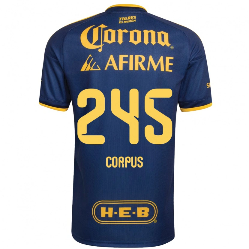 Danxen Kinderen Jean Corpus #245 Koninklijk Blauw Geel Uitshirt Uittenue 2026/27 T-Shirt