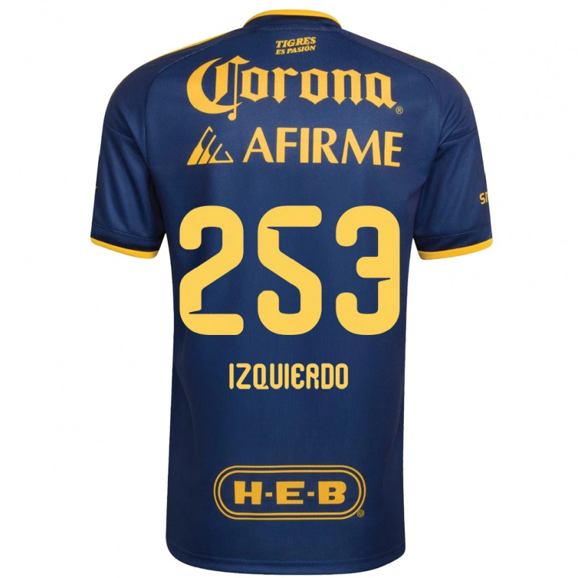 Danxen Kinderen Diego Izquierdo #253 Koninklijk Blauw Geel Uitshirt Uittenue 2026/27 T-Shirt