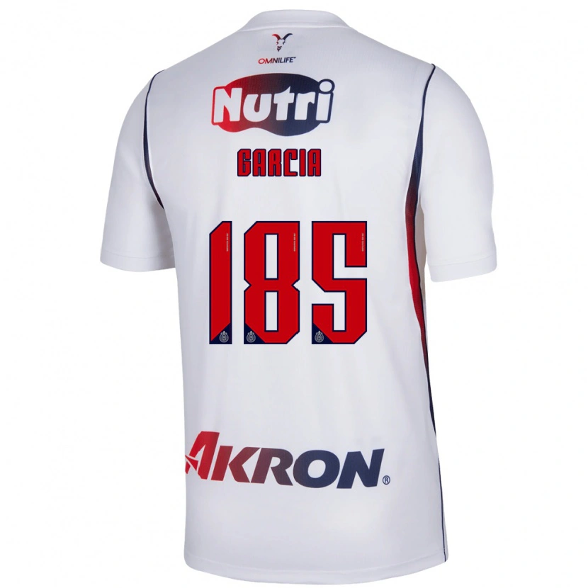 Danxen Kinderen Kevin Garcia #185 Wit Marineblauw Rood Uitshirt Uittenue 2026/27 T-Shirt