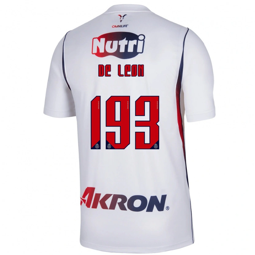 Danxen Kinderen Jared De León #193 Wit Marineblauw Rood Uitshirt Uittenue 2026/27 T-Shirt