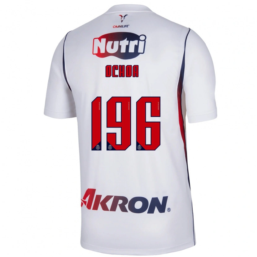 Danxen Kinderen Eduardo Ochoa #196 Wit Marineblauw Rood Uitshirt Uittenue 2026/27 T-Shirt