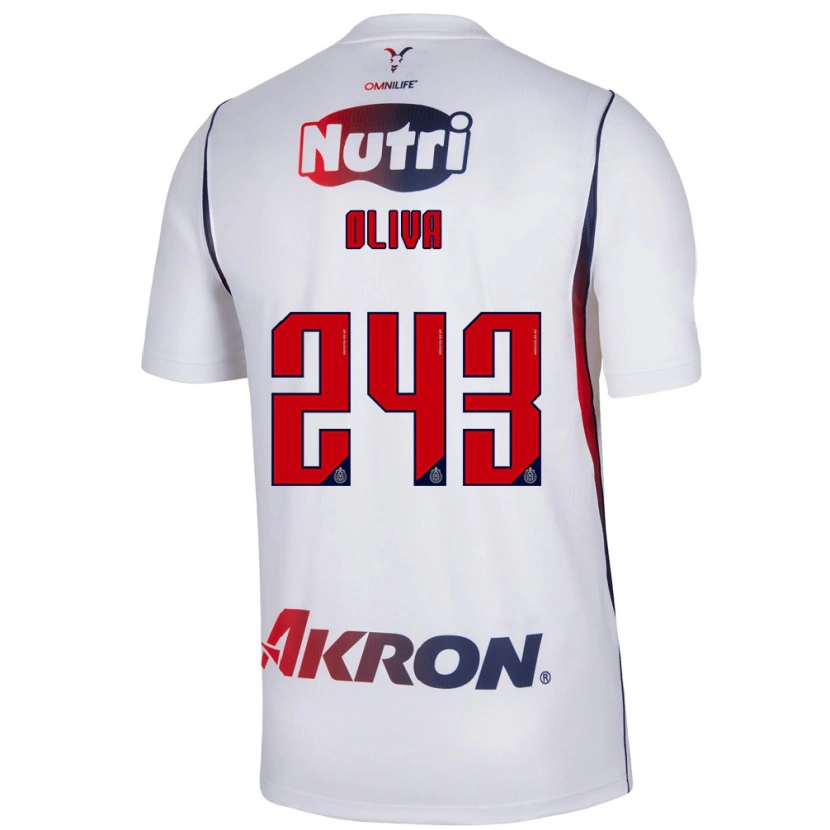 Danxen Kinderen Diego Oliva #243 Wit Marineblauw Rood Uitshirt Uittenue 2026/27 T-Shirt