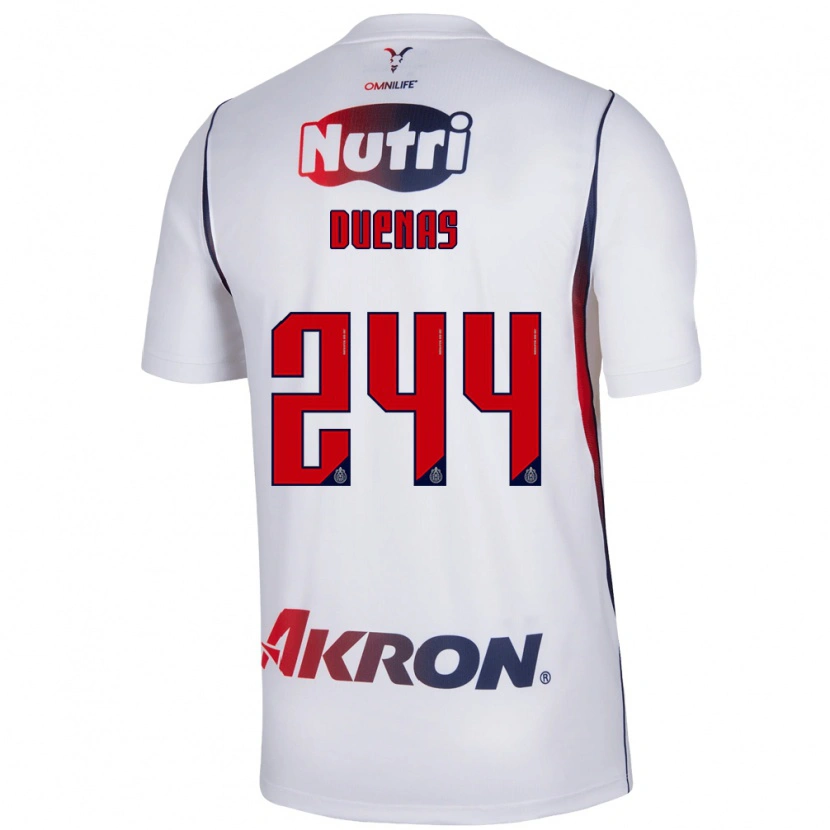 Danxen Kinderen Omar Dueñas #244 Wit Marineblauw Rood Uitshirt Uittenue 2026/27 T-Shirt