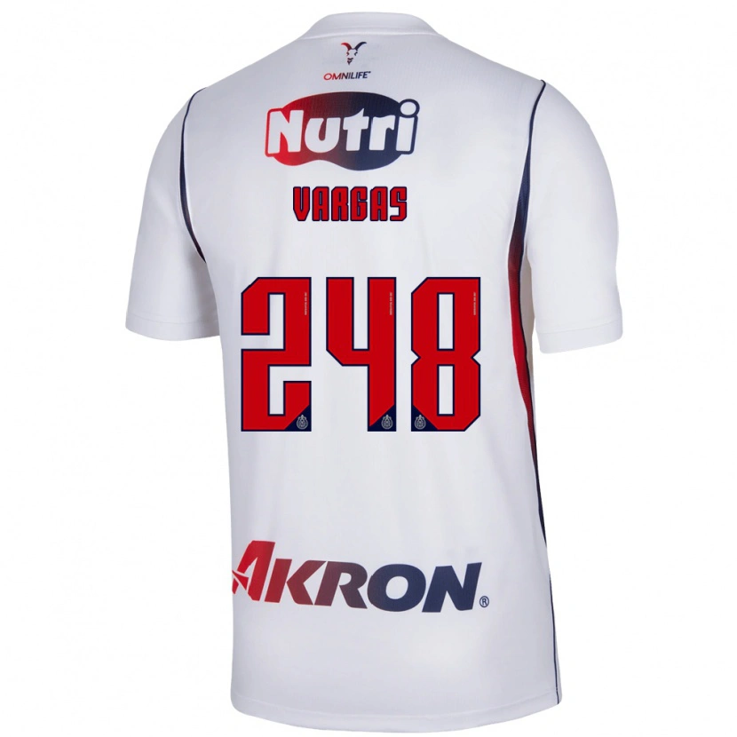 Danxen Kinderen Uziel Vargas #248 Wit Marineblauw Rood Uitshirt Uittenue 2026/27 T-Shirt