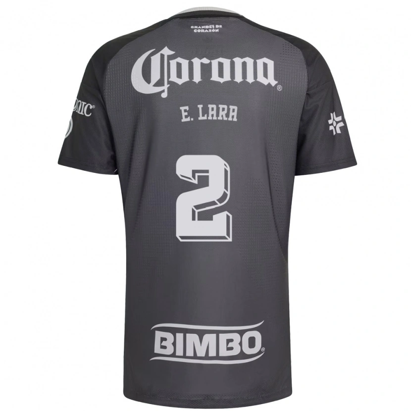 Danxen Kinderen Emilio Lara #2 Grijs Wit Zwart Uitshirt Uittenue 2026/27 T-Shirt