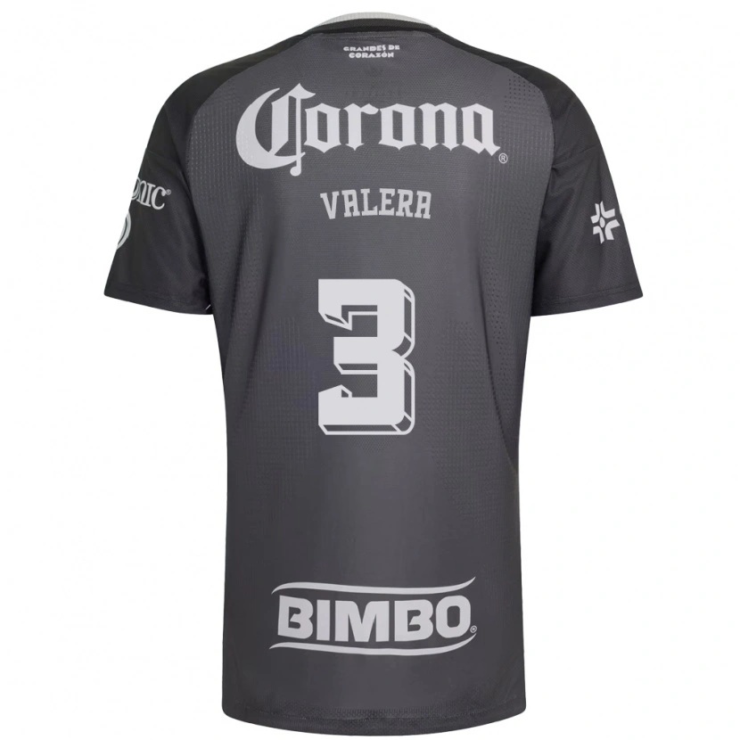 Danxen Kinderen Selene Valera #3 Grijs Wit Zwart Uitshirt Uittenue 2026/27 T-Shirt