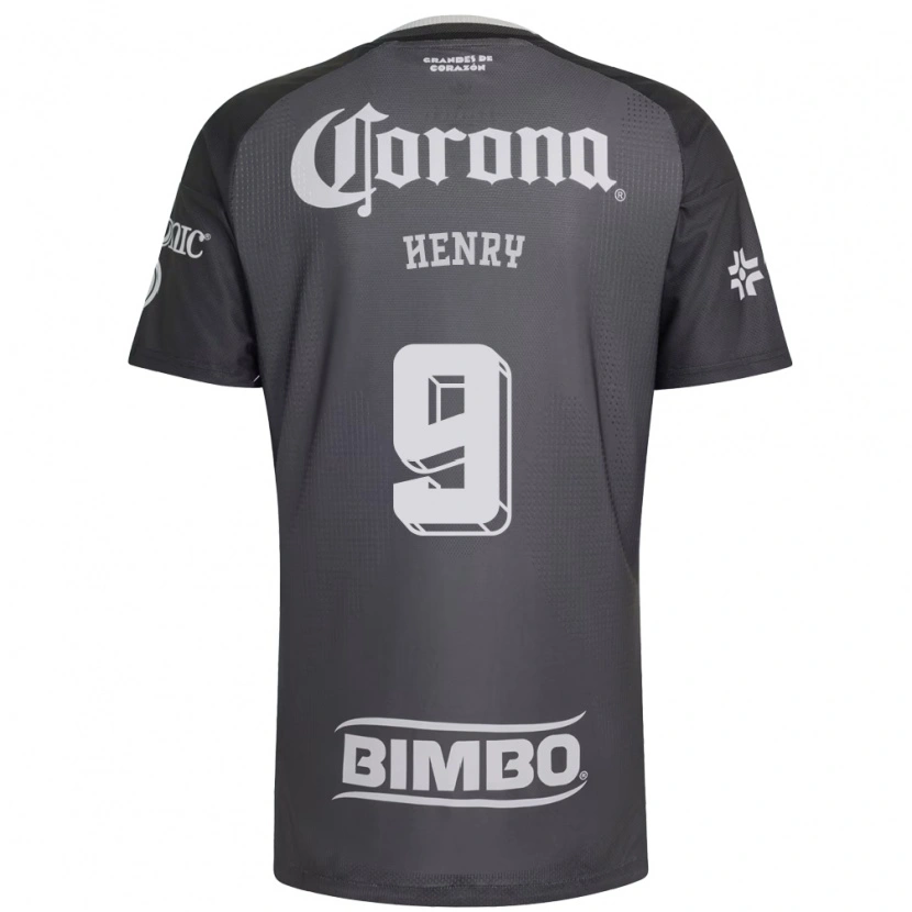 Danxen Kinderen Henry Martin #9 Grijs Wit Zwart Uitshirt Uittenue 2026/27 T-Shirt