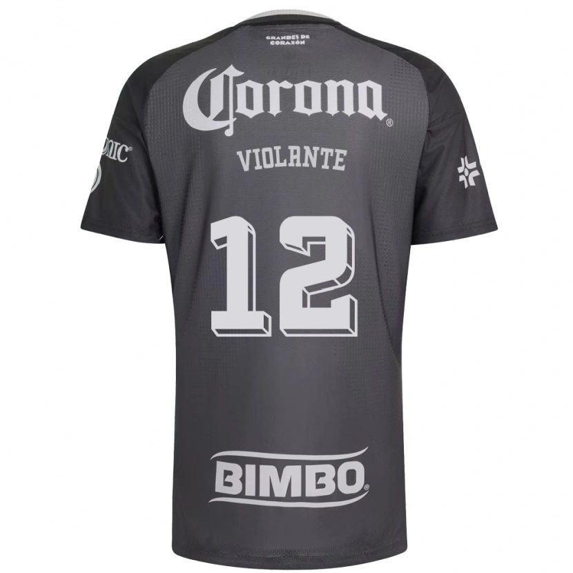 Danxen Kinderen Isaías Violante #12 Grijs Wit Zwart Uitshirt Uittenue 2026/27 T-Shirt