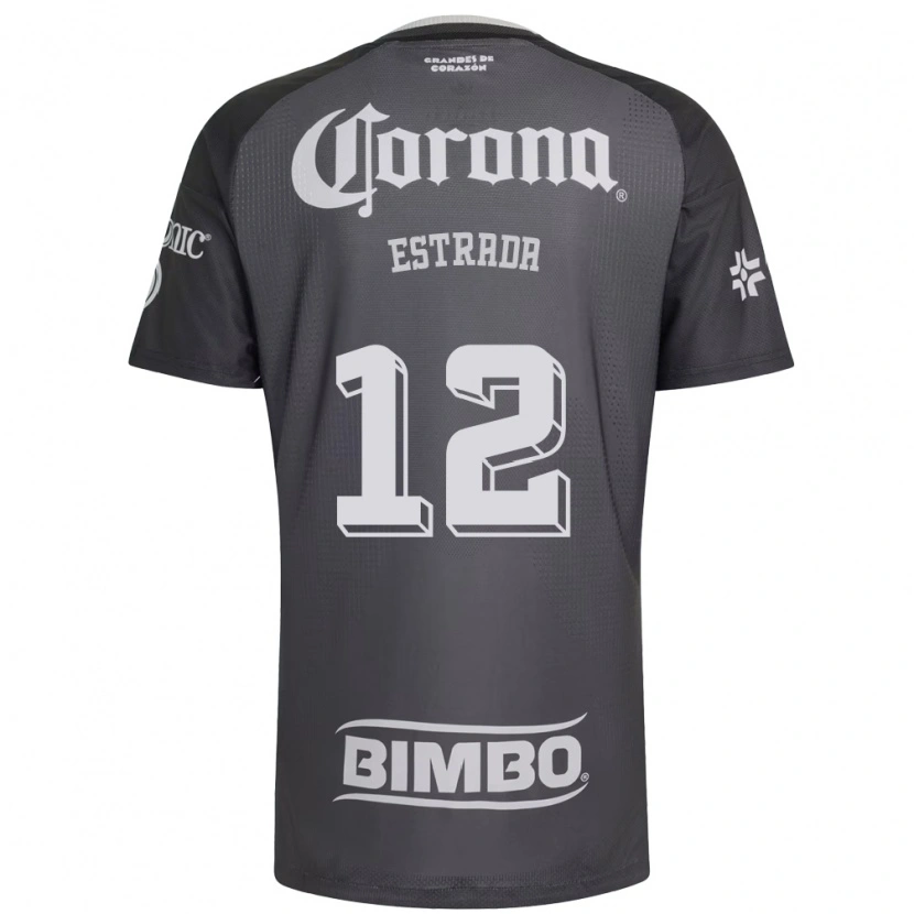 Danxen Kinderen Jonathan Estrada #12 Grijs Wit Zwart Uitshirt Uittenue 2026/27 T-Shirt