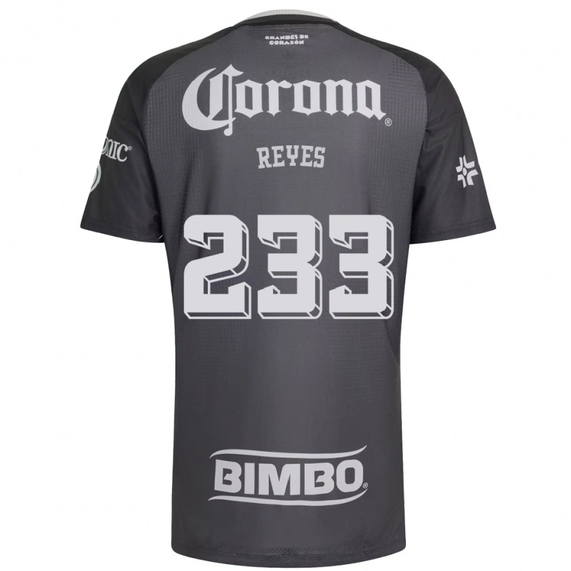 Danxen Kinderen Andrés Reyes #233 Grijs Wit Zwart Uitshirt Uittenue 2026/27 T-Shirt