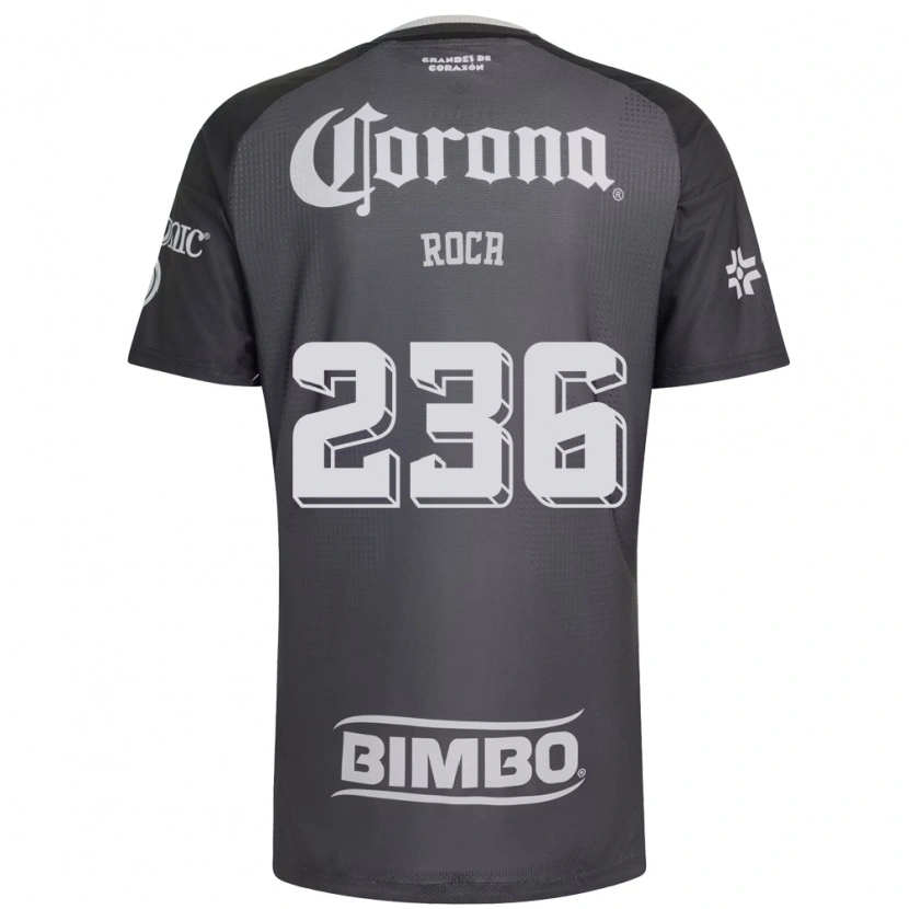 Danxen Kinderen Juan Roca #236 Grijs Wit Zwart Uitshirt Uittenue 2026/27 T-Shirt