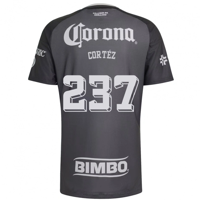 Danxen Kinderen Guillermo Cortéz #237 Grijs Wit Zwart Uitshirt Uittenue 2026/27 T-Shirt