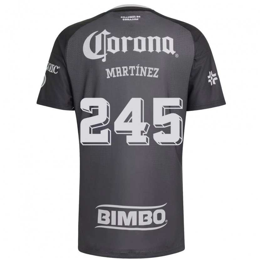 Danxen Kinderen Óscar Martínez #245 Grijs Wit Zwart Uitshirt Uittenue 2026/27 T-Shirt