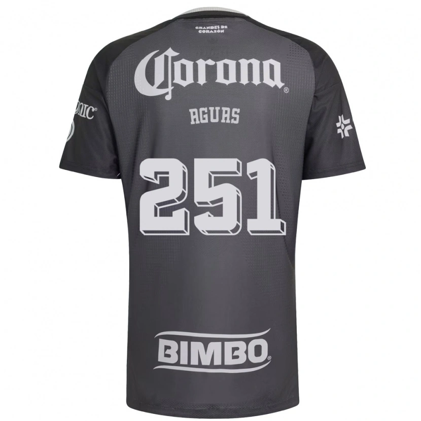Danxen Kinderen Brian Aguas #251 Grijs Wit Zwart Uitshirt Uittenue 2026/27 T-Shirt