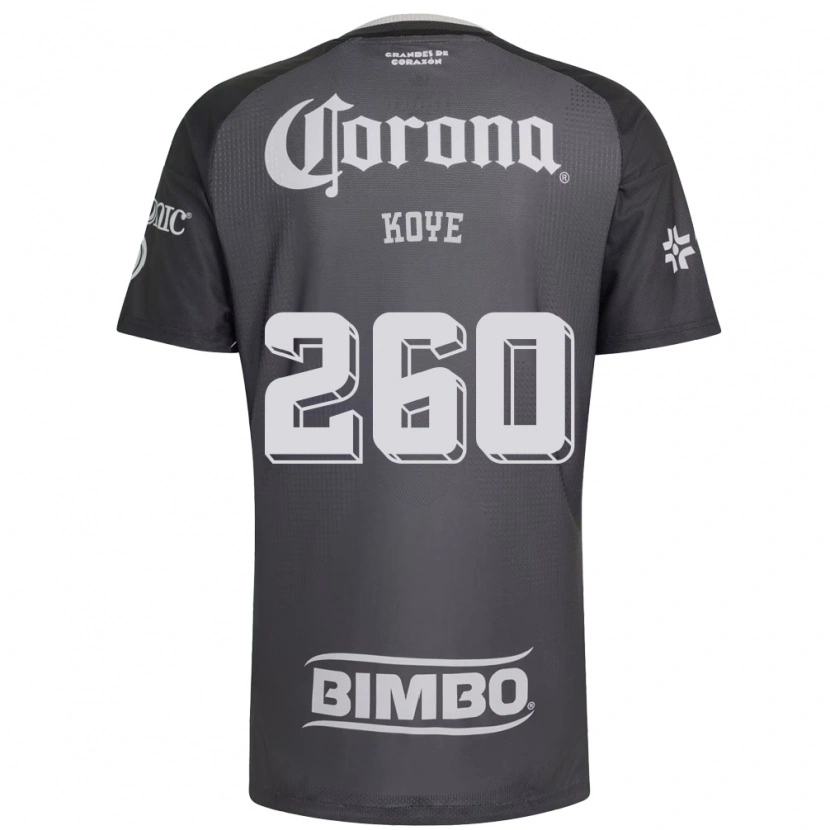 Danxen Kinderen Julián Koye #260 Grijs Wit Zwart Uitshirt Uittenue 2026/27 T-Shirt