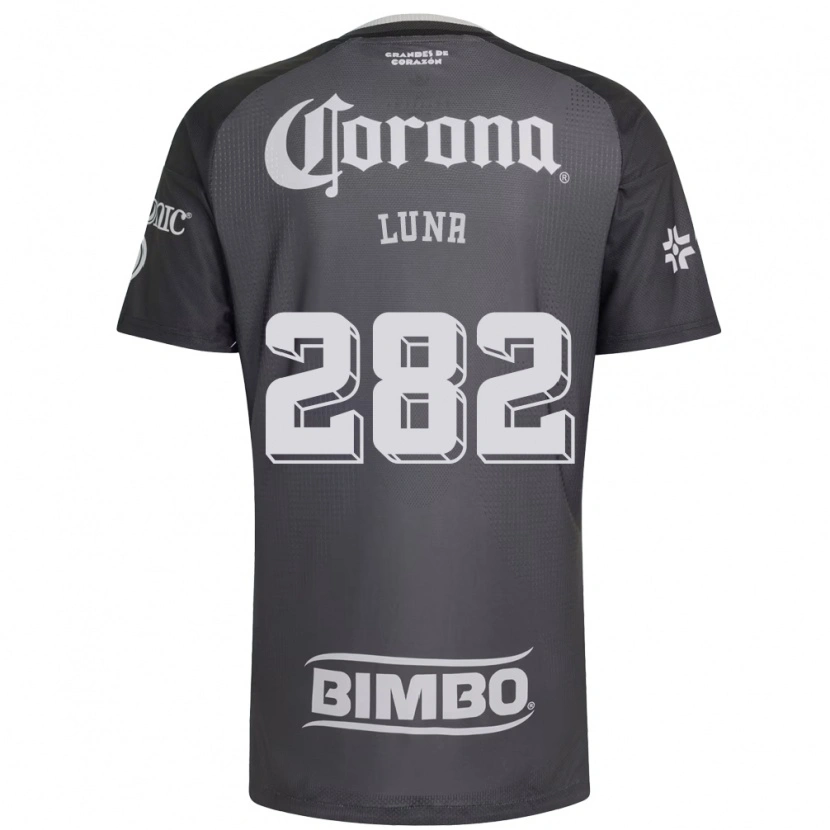 Danxen Kinderen Mateo Luna #282 Grijs Wit Zwart Uitshirt Uittenue 2026/27 T-Shirt