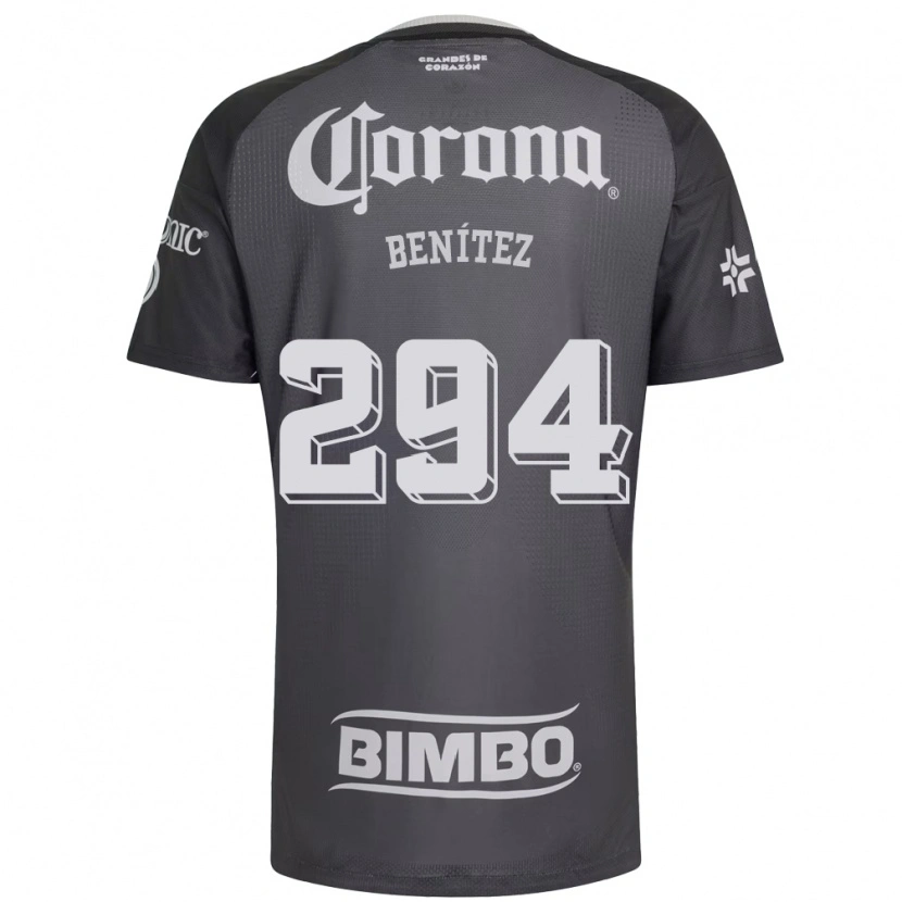 Danxen Kinderen Roger Benítez #294 Grijs Wit Zwart Uitshirt Uittenue 2026/27 T-Shirt