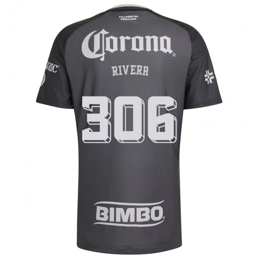 Danxen Kinderen Miguel Rivera #306 Grijs Wit Zwart Uitshirt Uittenue 2026/27 T-Shirt