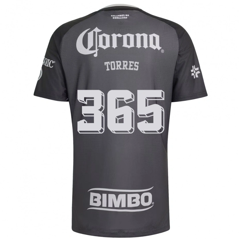 Danxen Kinderen Uriel Torres #365 Grijs Wit Zwart Uitshirt Uittenue 2026/27 T-Shirt