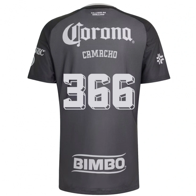 Danxen Kinderen Jorge Camacho #366 Grijs Wit Zwart Uitshirt Uittenue 2026/27 T-Shirt