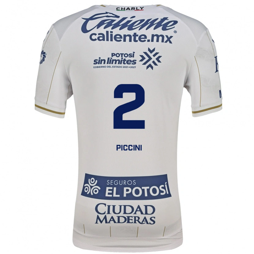 Danxen Kinderen Cristiano Piccini #2 Wit Blauw Uitshirt Uittenue 2026/27 T-Shirt